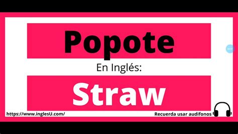 popote en inglés